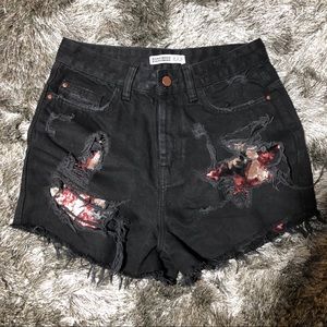 High waisted Sequin shorts